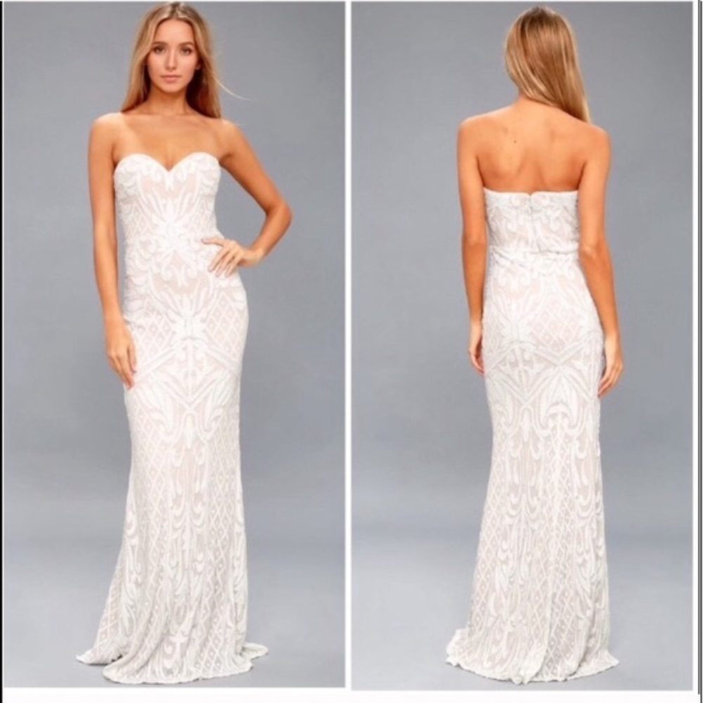 Lulus Olivia Sequin Maxi Dress